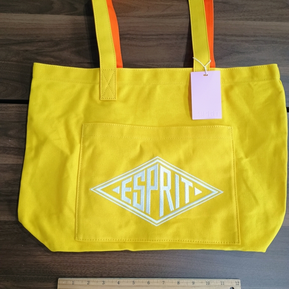 Esprit Yellow Tote Bag - Picture 1 of 7